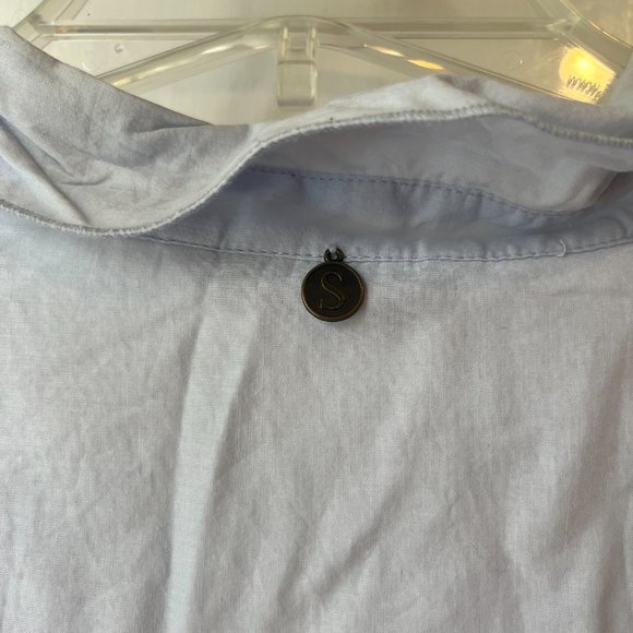 Women's Soft Surroundings Pastel Blue Tunic Blouse - Picture 4 of 7